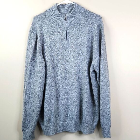 Croft & Barrow Mens Long Sleeve 1/4 Zip Mock Neck Pullover Sweater XXL - Picture 1 of 5